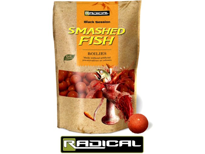 Boilies Radical Smashed Fish 1 kg