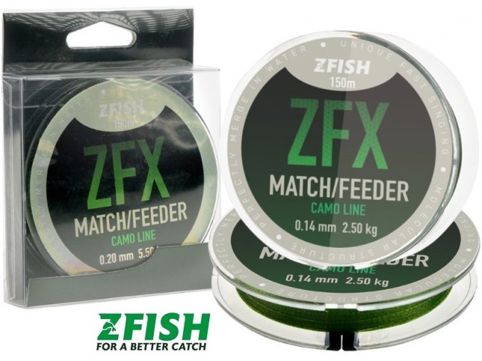 Zfish vlasec ZFX Match/Feeder Camoline 150 m