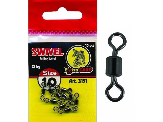 Extra Carp Rolling Swivel pevnostní obratlíky 10 ks