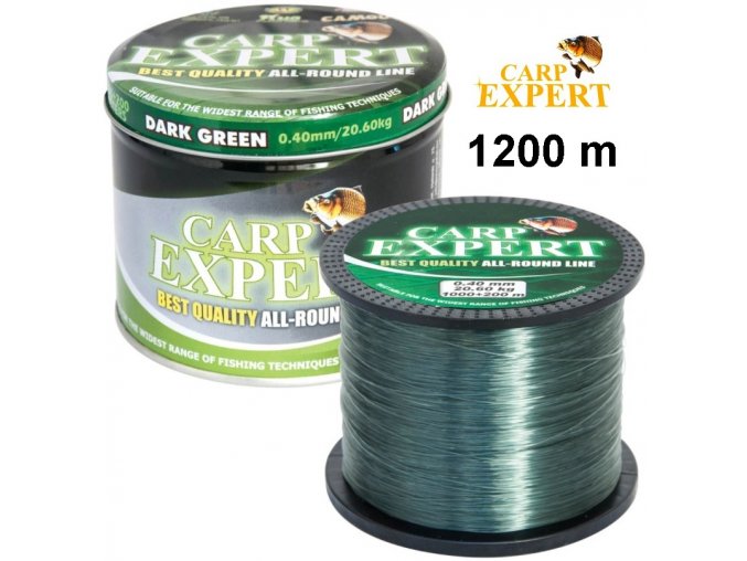 Rybářský vlasec Carp Expert Dark Green Fishing Line 1200 m