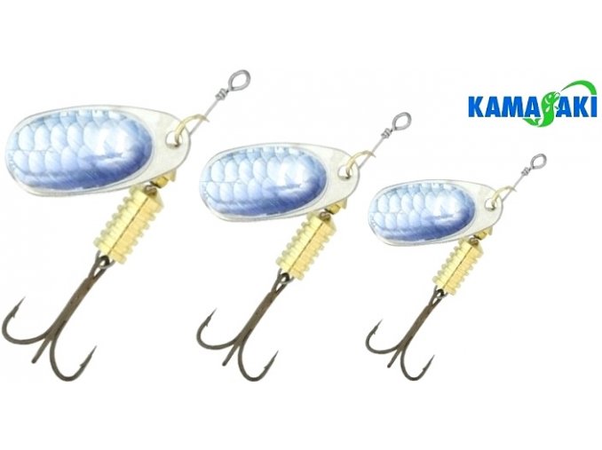 Kamasaki rotační třpytka Gold Star Tinch Blue Holo Scale