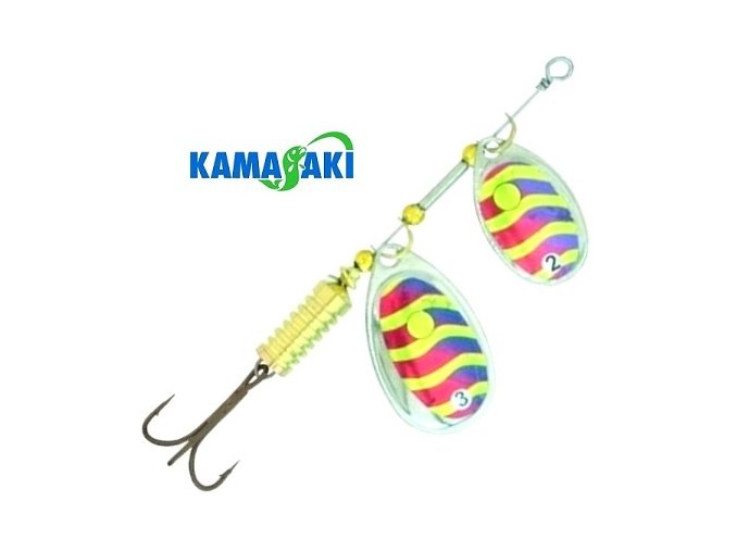 Kamasaki rotační třpytka Gold Star Stork Tandem Red/Gold