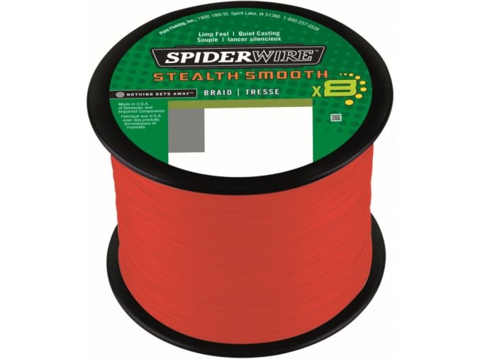 Spiderwire Stealth Smooth 8 Braid Red pletená šňůra 1 m