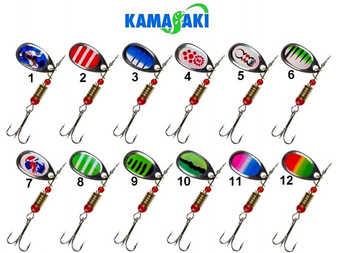 Kamasaki rotační třpytka Spinner 3,6 g