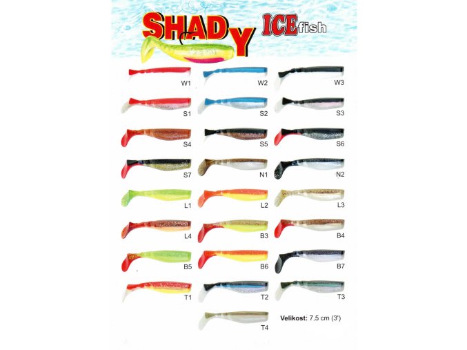 Nástrahy umělé ICE Fish Shady 7,5 cm