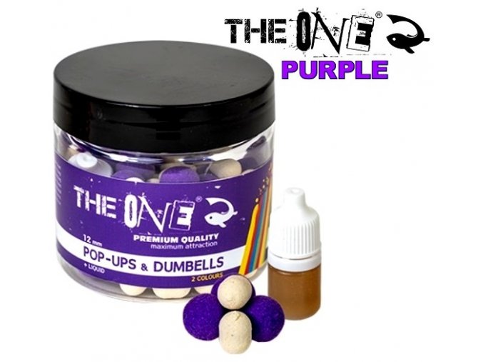 Plovoucí boilies The One Purple Pop-Up & Dumbells Crab - Blueberry 50 g + Liquid