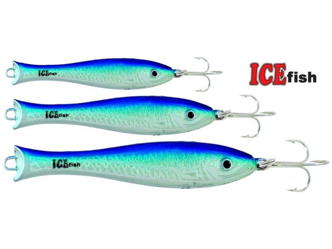 ICE Fish pilker 3D modro-stříbrný
