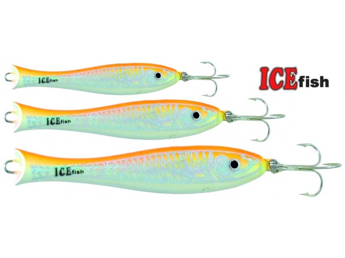 ICE Fish pilker 3D oranžovo-stříbrný