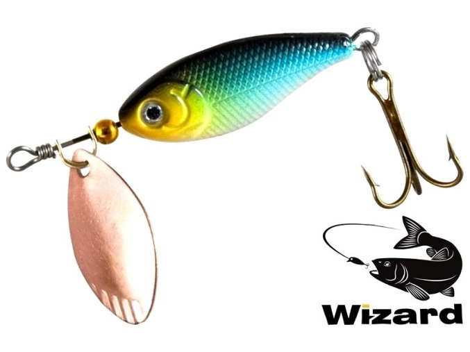 Nástraha na tlouště Wizard Chub Spinner Blue 4 cm/8 g