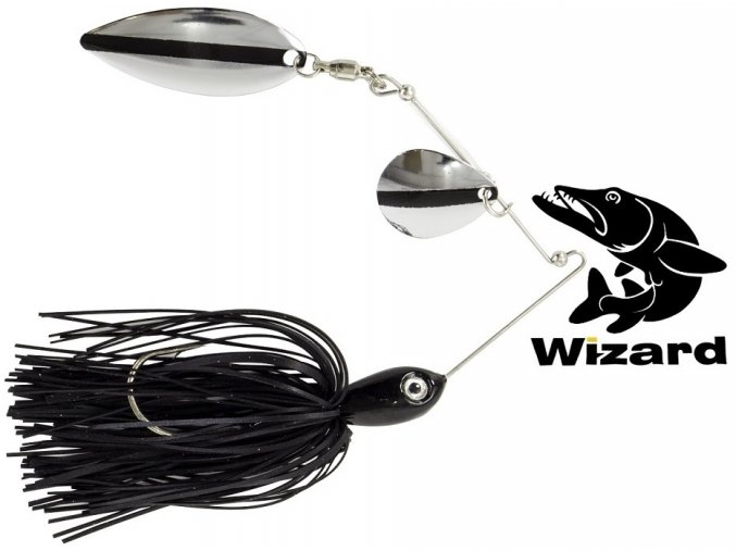 Nástrahy na štiky Wizard Spinnerbait Black