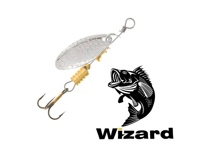 Wizard rotační třpytka Bass Silver