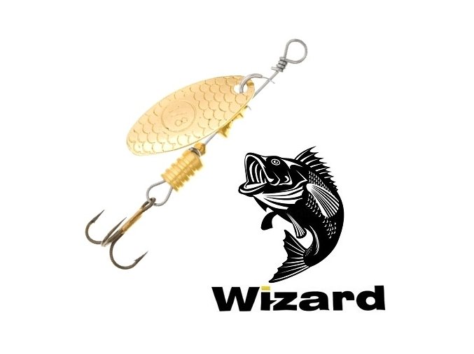 Wizard rotační třpytka Bass Gold