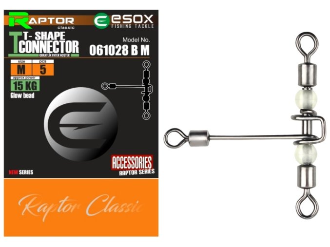 Esox Raptor T trojobratlíky s bočním ramínkem T-Shape Connector 5 ks