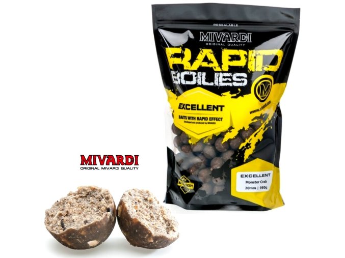 Mivardi Rapid boilies Excellent Monster Crab 950 g