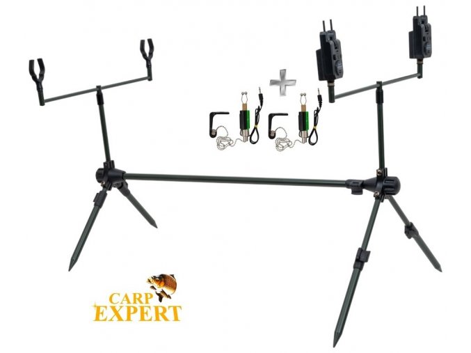 Carp Expert rybářský stojan Advancer Rodpod Kit + hlásiče záběru a swingery