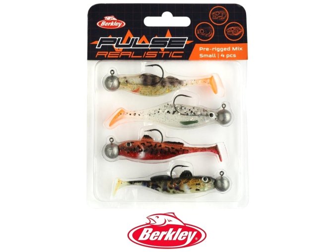 Berkley vláčecí nástrahy Pulse Realistic Pre-rigged Mix Small 4 ks