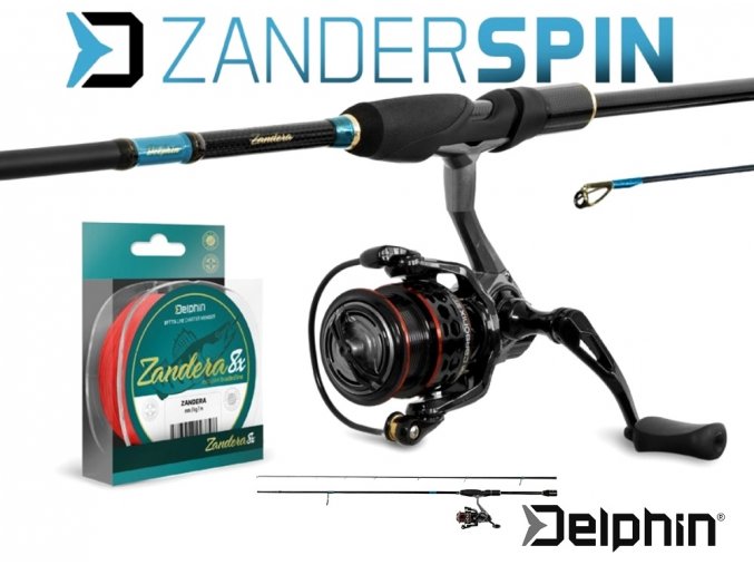 Přívlačový set Delphin ZanderSPIN 210 cm + 3T + 0,16 mm