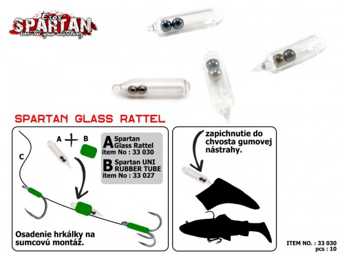 Spartan chrastítka Glass Rattel