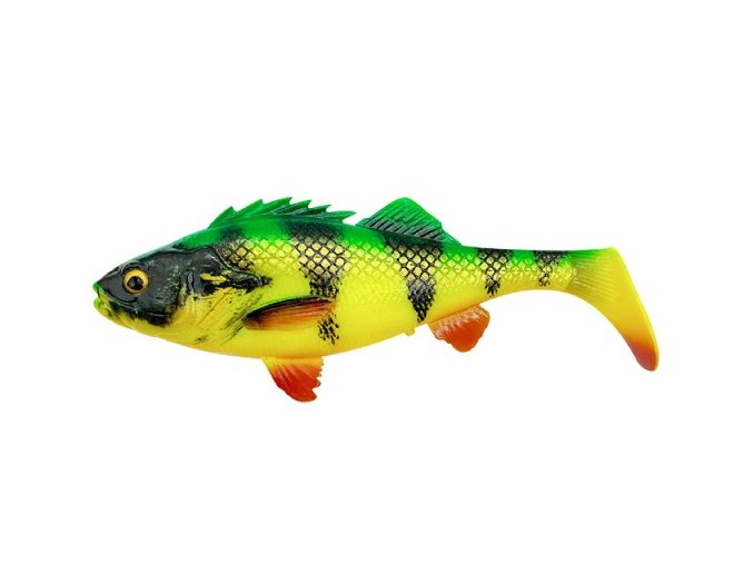savage gear gumova nastraha 4d perch shad firetiger