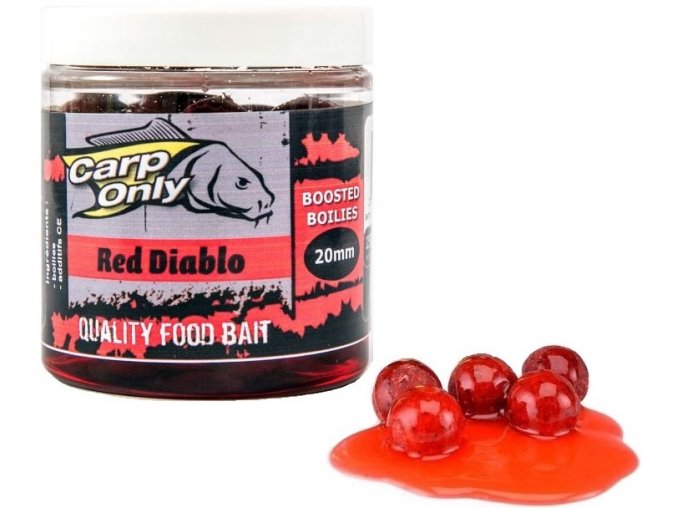 Boilies v dipu Carp Only Red Diablo 250 ml