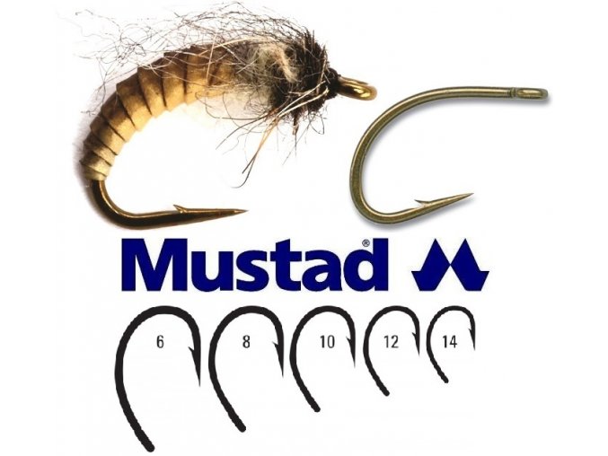 Mustad muškařské háčky Egg Caddis Fly Hook C67S - 25 ks