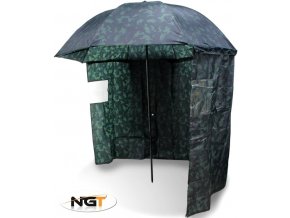 NGT rybářský deštník s bočnicí kamuflážní 2,20 m