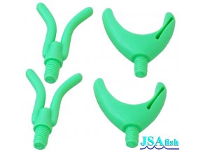 JSA Fish set koncovek fluo zelená - 4 ks