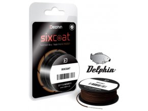 Delphin Skin Line Sixcoat Muddy návazcová šňůra 25 lbs