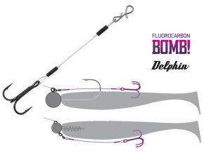 Delphin BOMB! Twisto RIGS Fluorocarbon přívlačový návazec - 3 ks