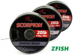 Zfish šňůrka Scorpion Sinking Braid 20 m