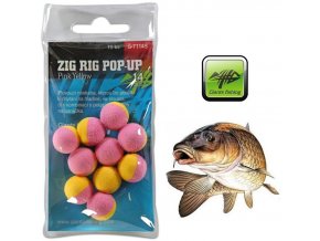 Giants Fishing pěnové plovoucí boilie Zig Rig Pop-Up Pink/Yellow - 10 ks