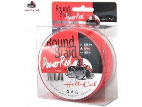 Hell-Cat splétaná šňůra Round Braid Power Red 200 m