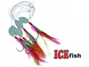 Makrelový návazec ICE Fish červený - 5 ks