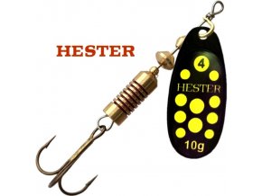 Hester Fishing rotační třpytka Ospray Black Neon Yellow Dots