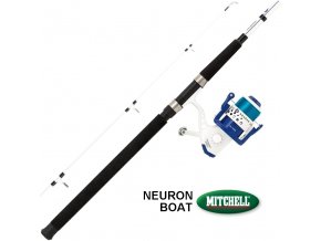 Sumcový prut s navijákem a vlascem Mitchell Neuron Set Boat 2,42 m/100-300 g