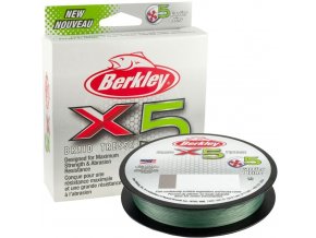 Berkley X5 Low Vis Green pletená šňůra 150 m
