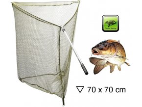 Giants Fishing podběráková hlava Carp Net Head 70x70 cm + rukojeť - AKČNÍ SET