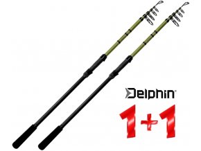 Teleskopické kaprové pruty Delphin PARTISAN Tele 330 cm/110 g - AKCE 1+1