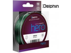 Delphin pletená šňůra HERO 8 zelená 117 m