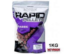 Pelety Mivardi Rapid Pellets Classic Red Halibut 1 kg