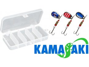 Kamasaki sada rotačních třpytek Mini Spinner Set with Box