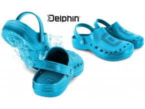 Pantofle Delphin OCTO azurově modré