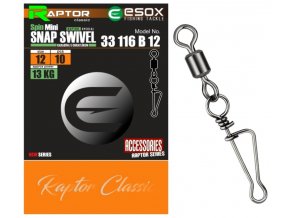 Esox Raptor obratlíky s karabinkou Spin Snap Swivel 10 ks