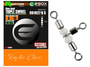 Esox Raptor T trojobratlíky Triple Swivel 10 ks