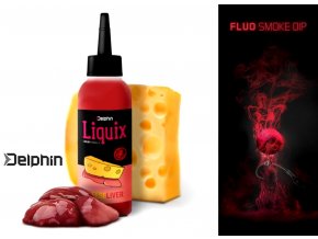 Delphin Fluo dip D SNAX LiquiX Sýr-Játra 100 ml