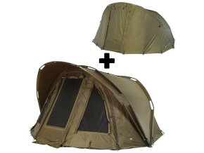 GIANTS FISHING BIVAK GAUBE BIVVY 2 MAN + DRUHÝ PLÁŠŤ GAUBE 2 MAN OVERWRAP