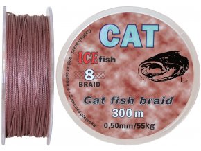 Pletená šňůra na sumce ICE Fish CAT 8 Braid - 300 m