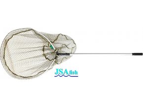 Podběrák JSA Fish Pike s pogumovanou síťkou 140 cm/65 x 60 cm