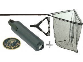 Kaprový podběrák Carp System ALU 200 cm/80 x 80 cm + plovák