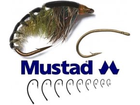 Mustad muškařské háčky Curved Fly Hook C49S 25 ks